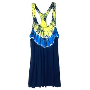 LUCKY BRAND TIE DYE TANK RACER BACK COVERUP